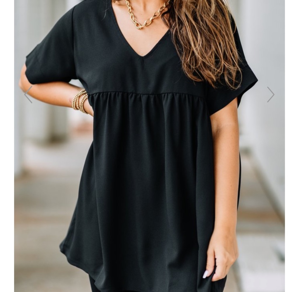 Babydoll Short Sleeve Blouse Sz M